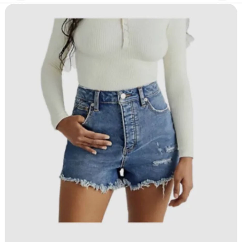 NWT FREE People Crvy vintage hi rise shorts 27